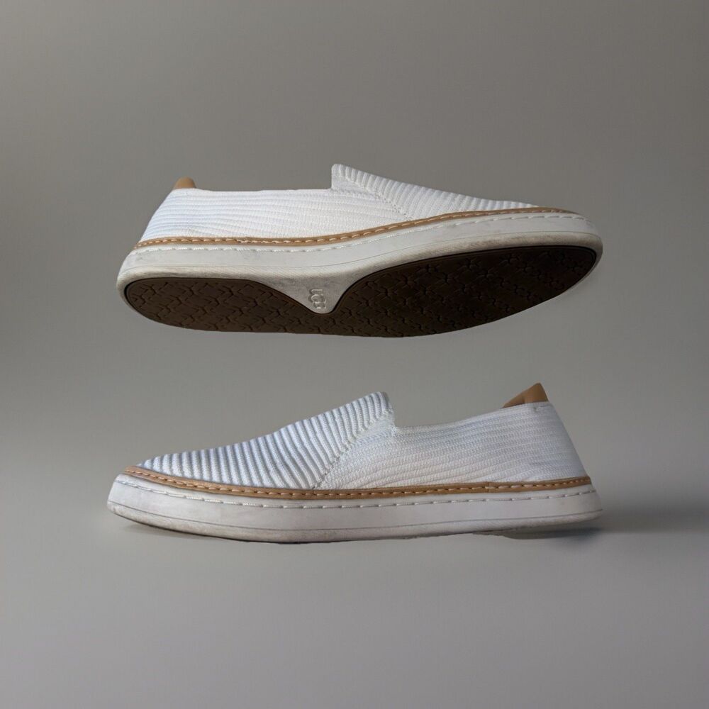 UGG Women's White Alameda Sammy Fabric Slip-On Casual Sneakers - Sz 7 - Picture 6 of 10